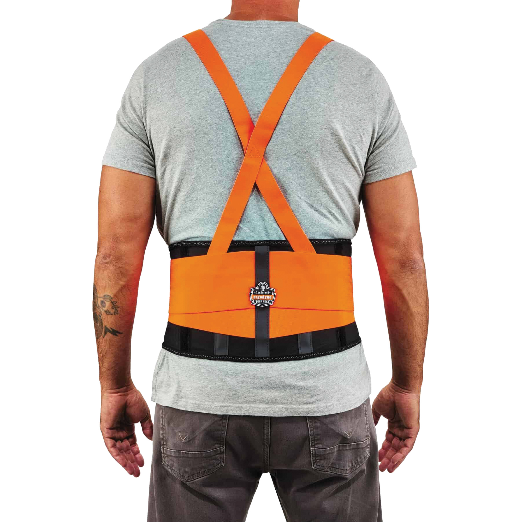 Ceinture de support dorsal haute visibilité en élasthanne ProFlex 100HV, Élastique, 2T-Grand