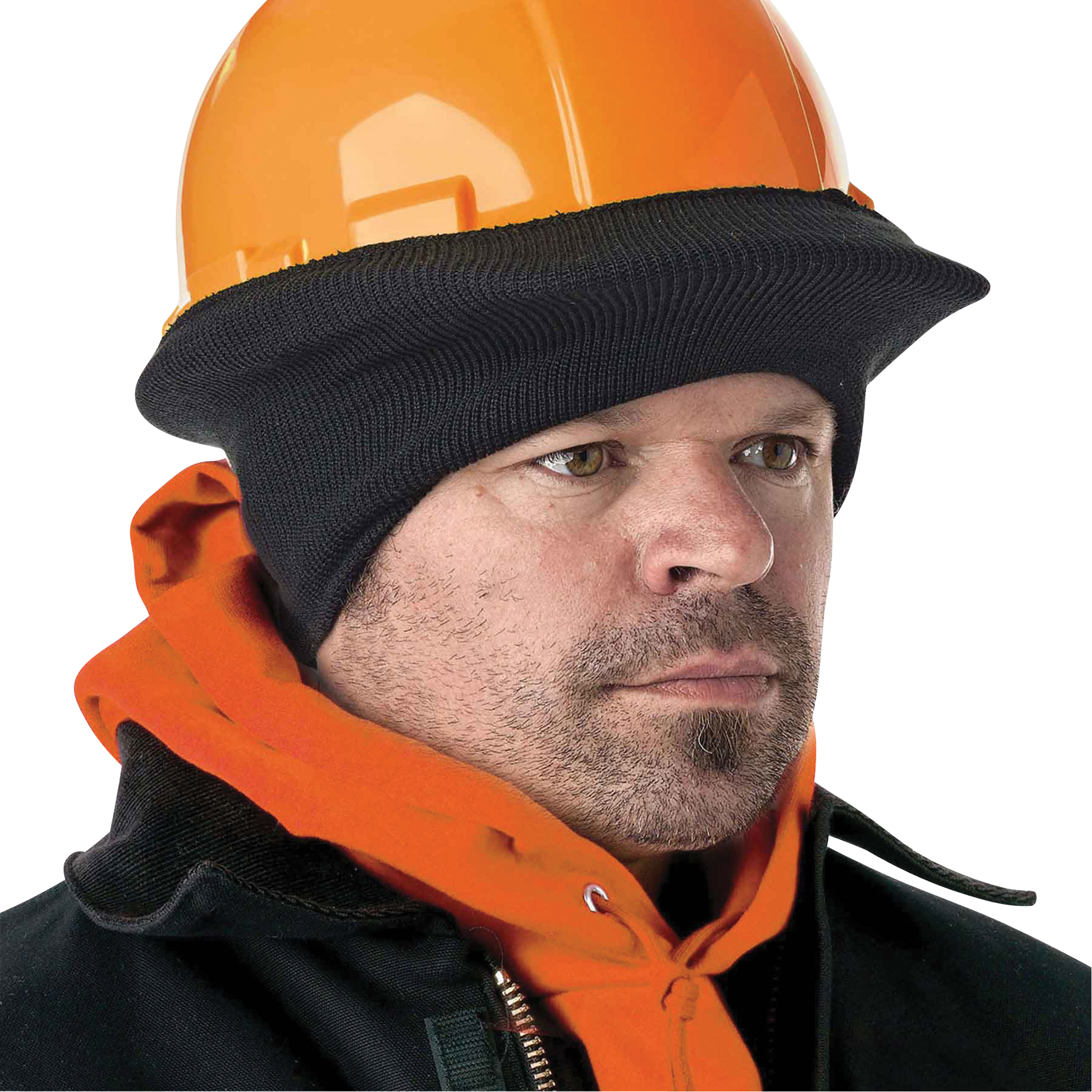 Coiffe extensibles à enfiler pour casques de sécurité, Taille unique, Noir