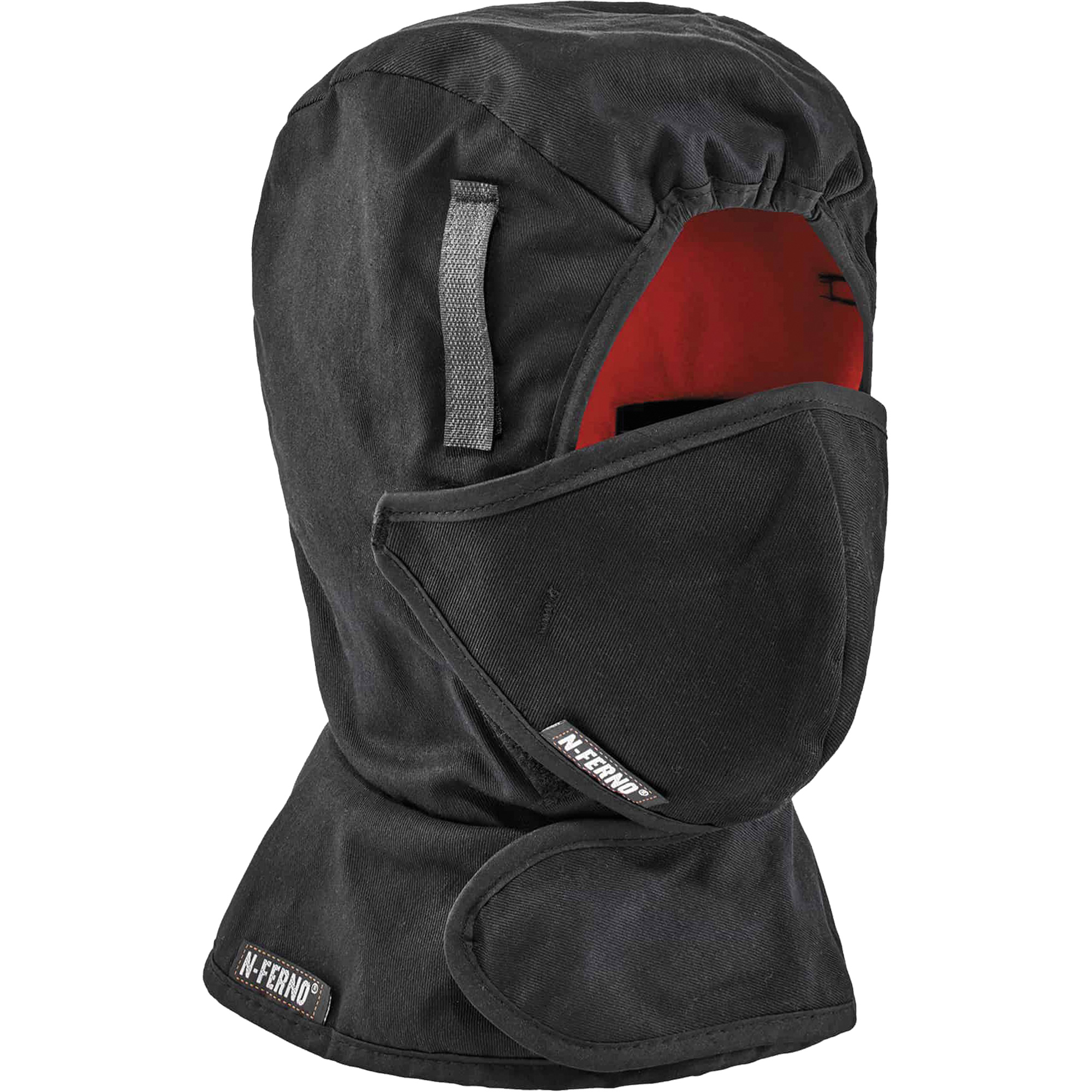 Doublure de casque de sécurité d'hiver N-FernoMD avec cache-bouche, Doublure en Molleton, Taille unique, Noir