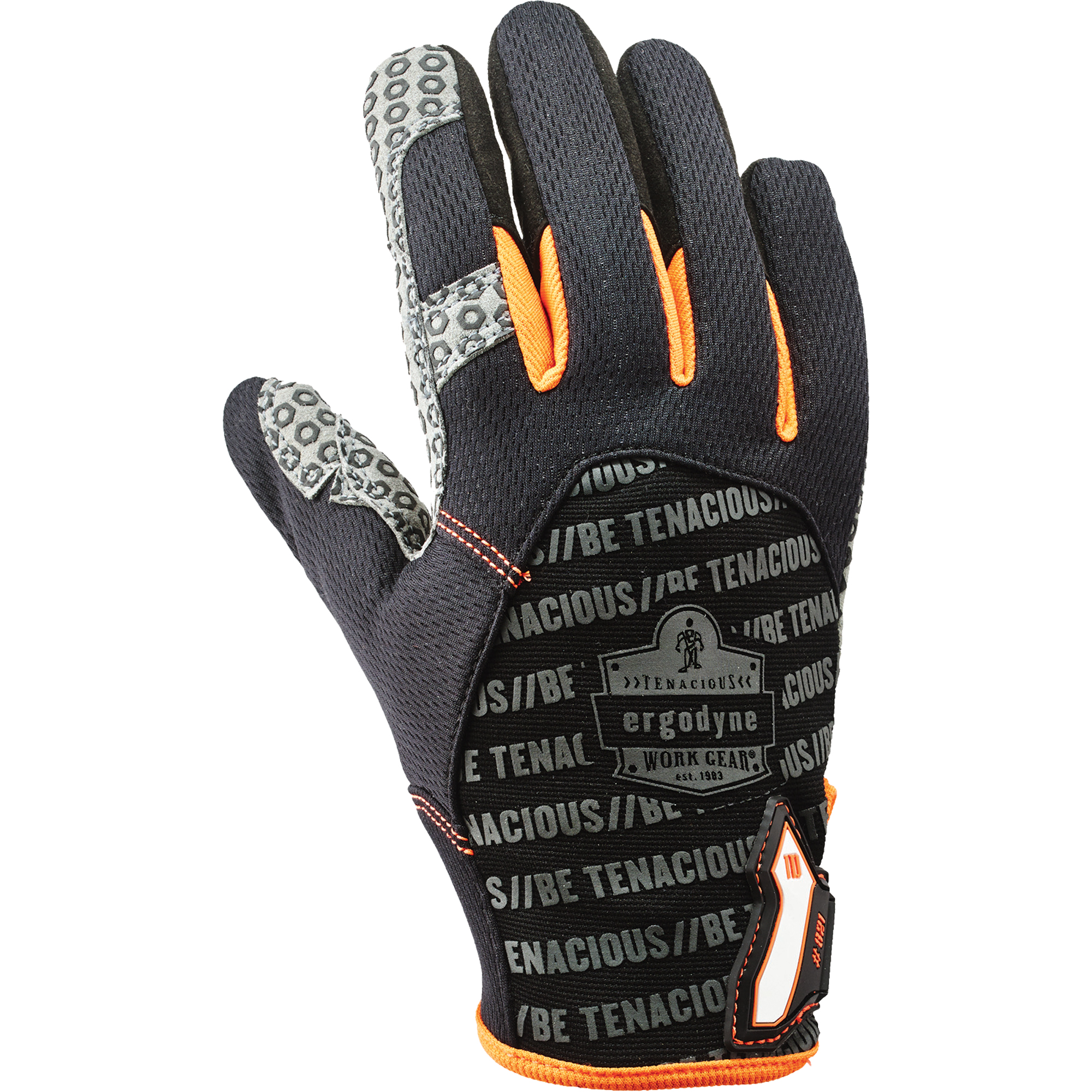 Gants ProFlexMD 821 pour la manipulation de matériaux à surface lisse, Grand, Paume en Synthétique, Poignet Boucle et crochet