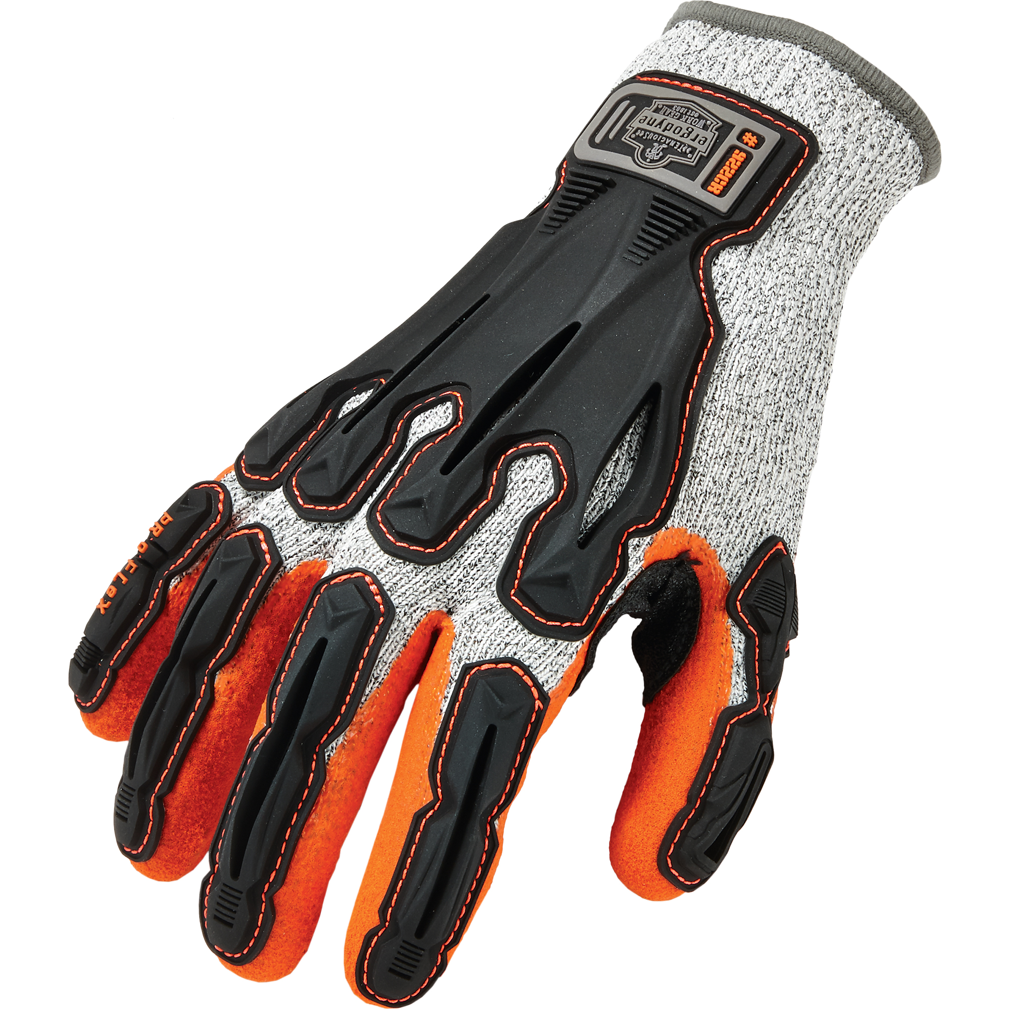 Gants ProFlexMD 922CR à réduction d'impact dorsal, 2T-Grand, Paume en Synthétique, Poignet Poignet en tricot