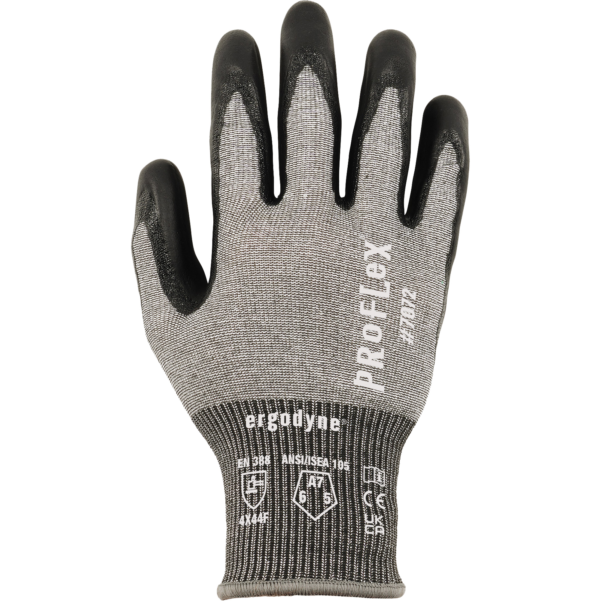 Gants résistant à la coupe Proflex 7072, Taille T-Grand, Calibre 18, Revêtement Nitrile, Enveloppe en PEHP/Tungstène, ASTM ANSI niveau A7/EN 388 niveau F