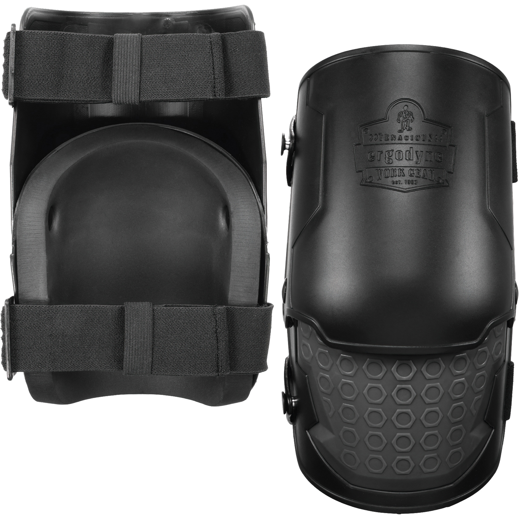 Genouillères articulées à coque rigide Proflex 360, Style Boucle, Protège-genoux Caoutchouc, Tampons Mousse