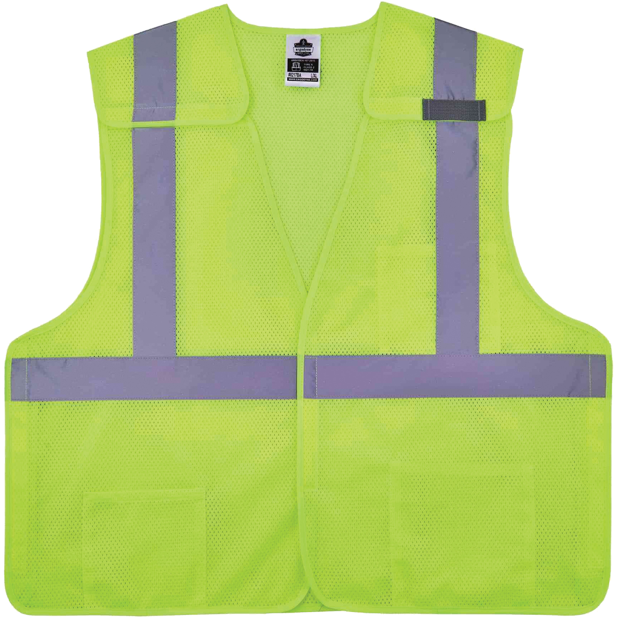 Gilet de sécurité en maille GloWear 8217BA, Jaune lime haute visibilité, 2T-Grand/3T-Grand, Polyester