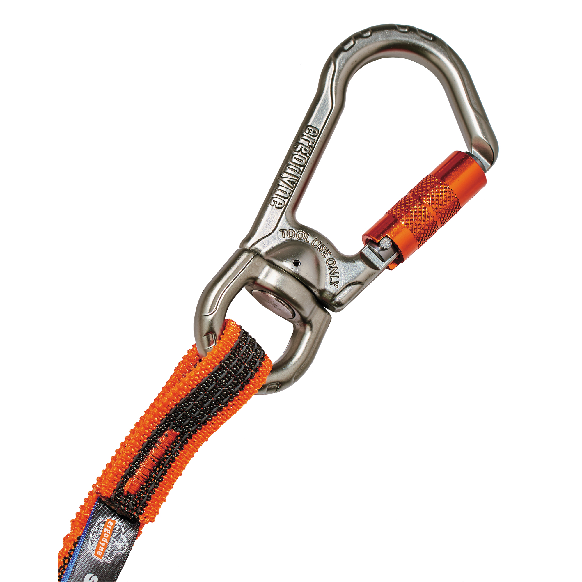 Longe porte-outils à rotule et à verrouillage double SquidsMD 3109F(x), Tendeur, Mousqueton/boucle