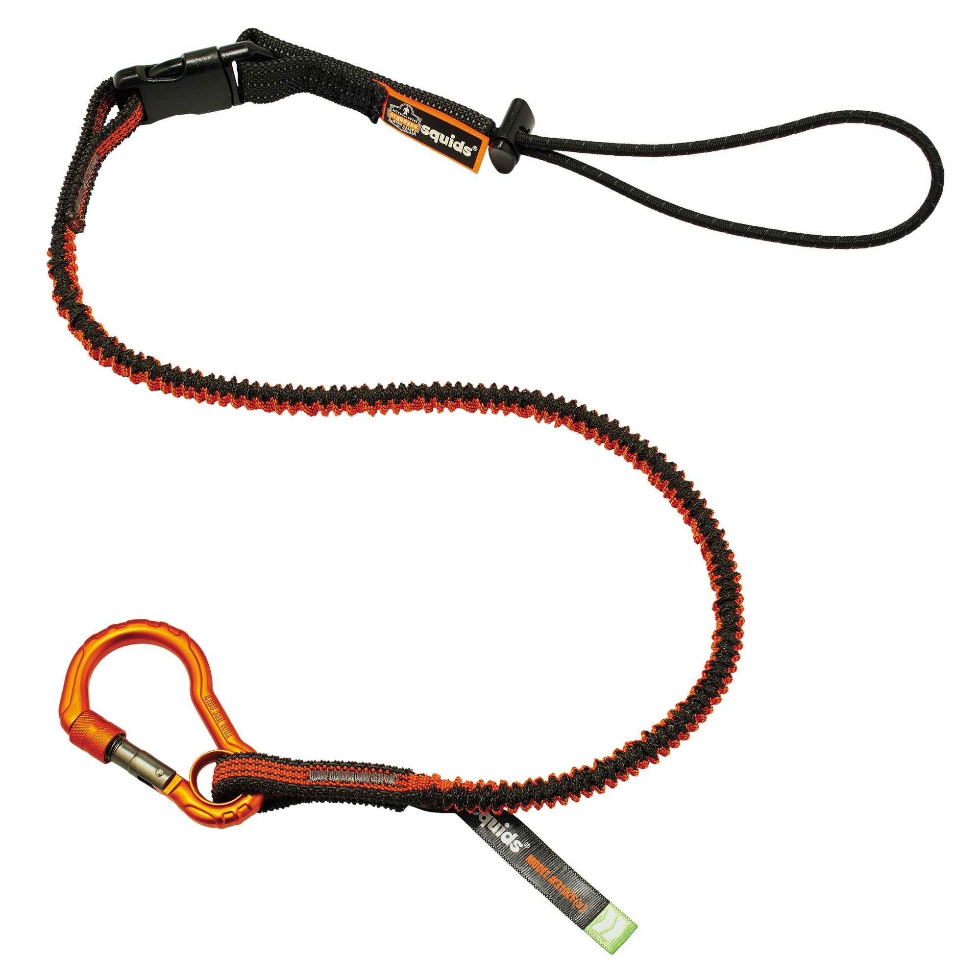 Longe porte-outils détachable SquidsMD 3102F(x), Tendeur, Mousqueton/boucle
