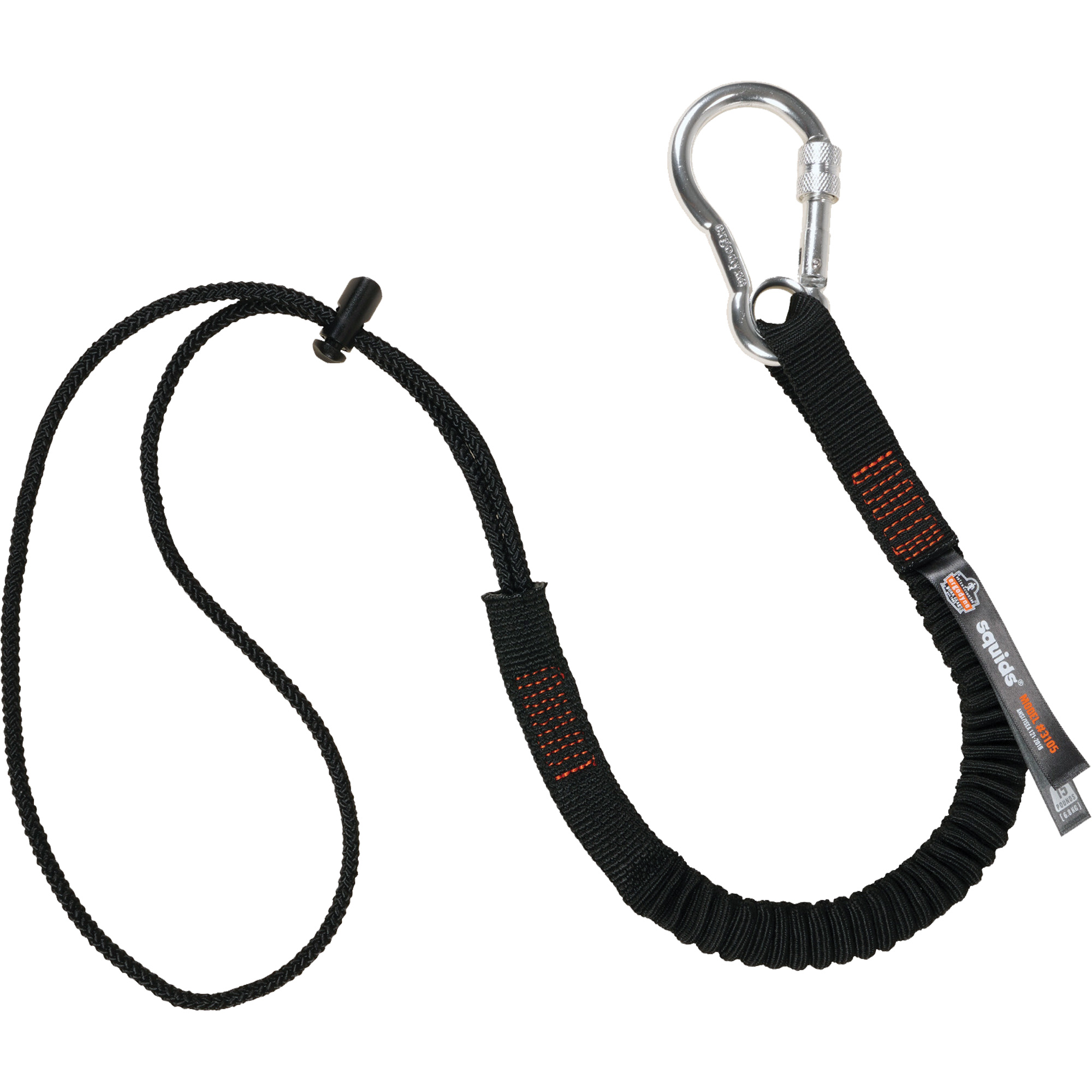 Longe porte-outils Squids 3105, Tendeur, Mousqueton/boucle