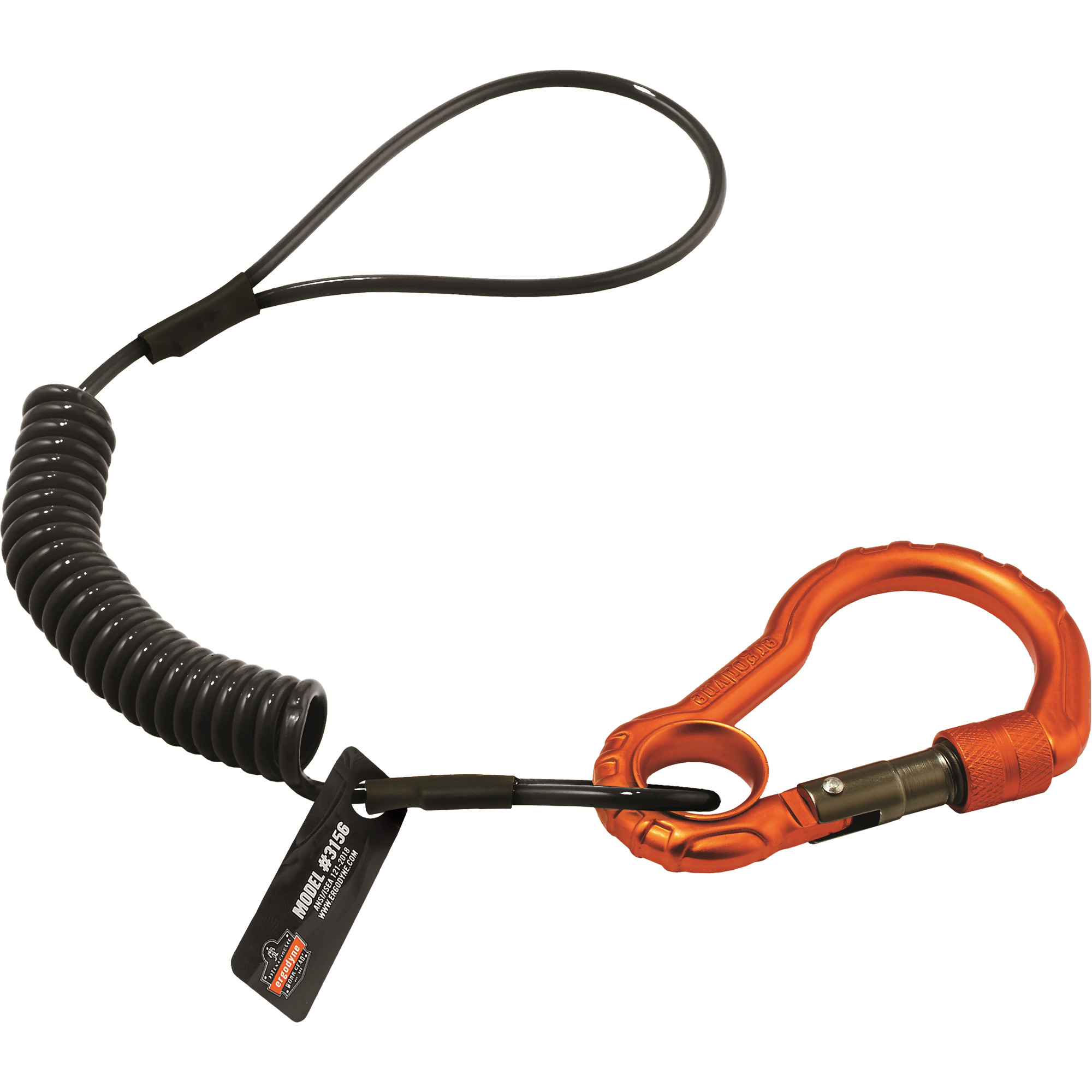 Longe porte-outils SquidsMD 3156, Spirale, Mousqueton/boucle