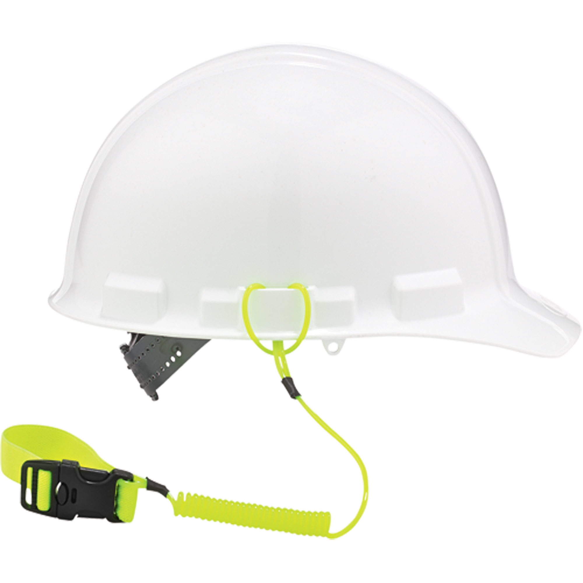 Longe porte-outils SquidsMD 3157 pour casque de sécurité, Spirale, Attache/boucle