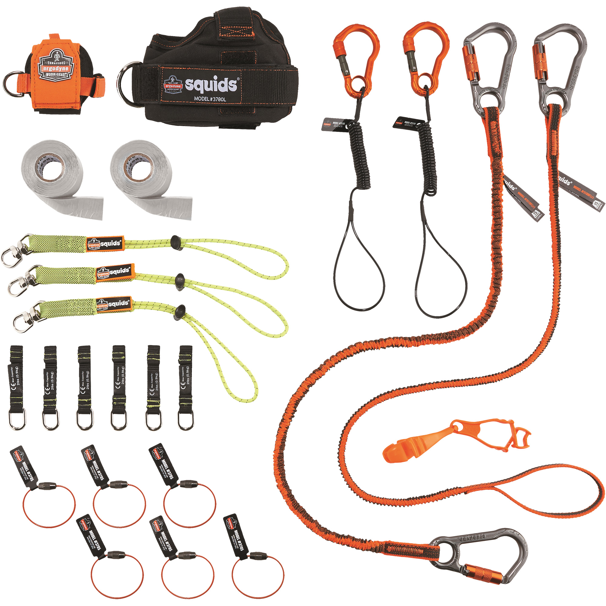 Trousse de longes de fixation d'outils pour charpentier et ouvrier 3183 SquidsMD