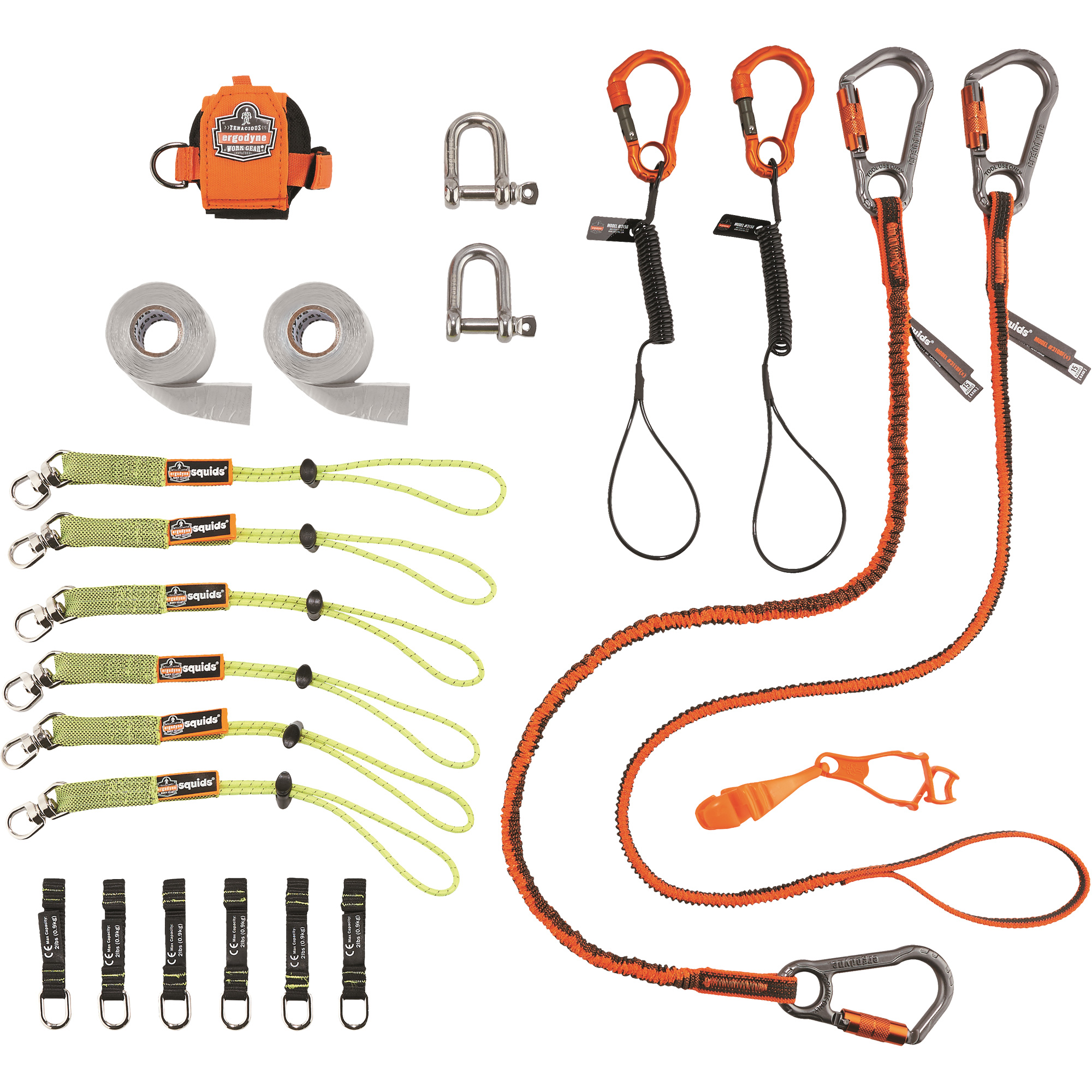 Trousse de longes de fixation d'outils pour monteurs d'échafaudages 3187 SquidsMD