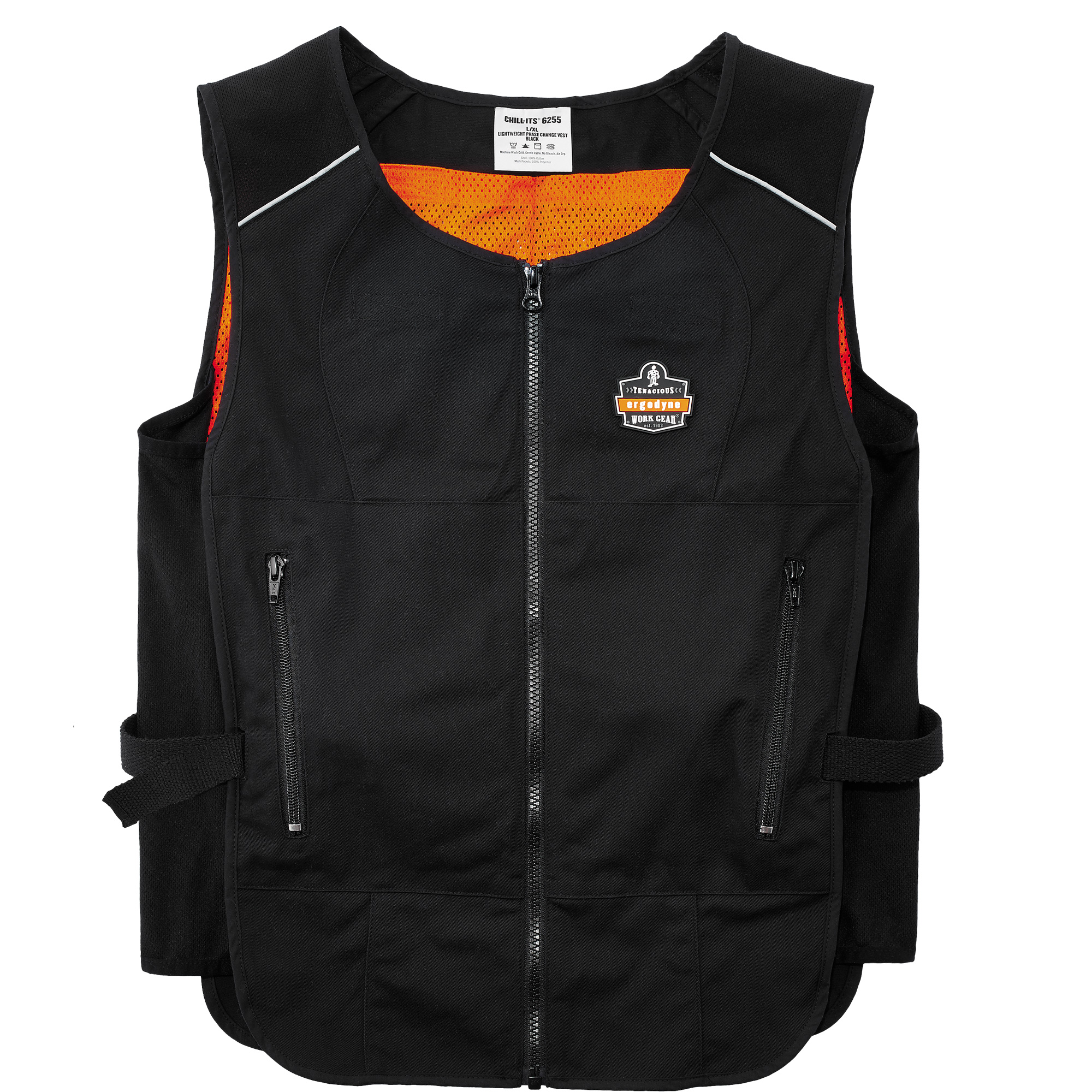 Veste de refroidissement à changement de phase légère 6260 Chill-ItsMD, Grand/T-Grand, Noir