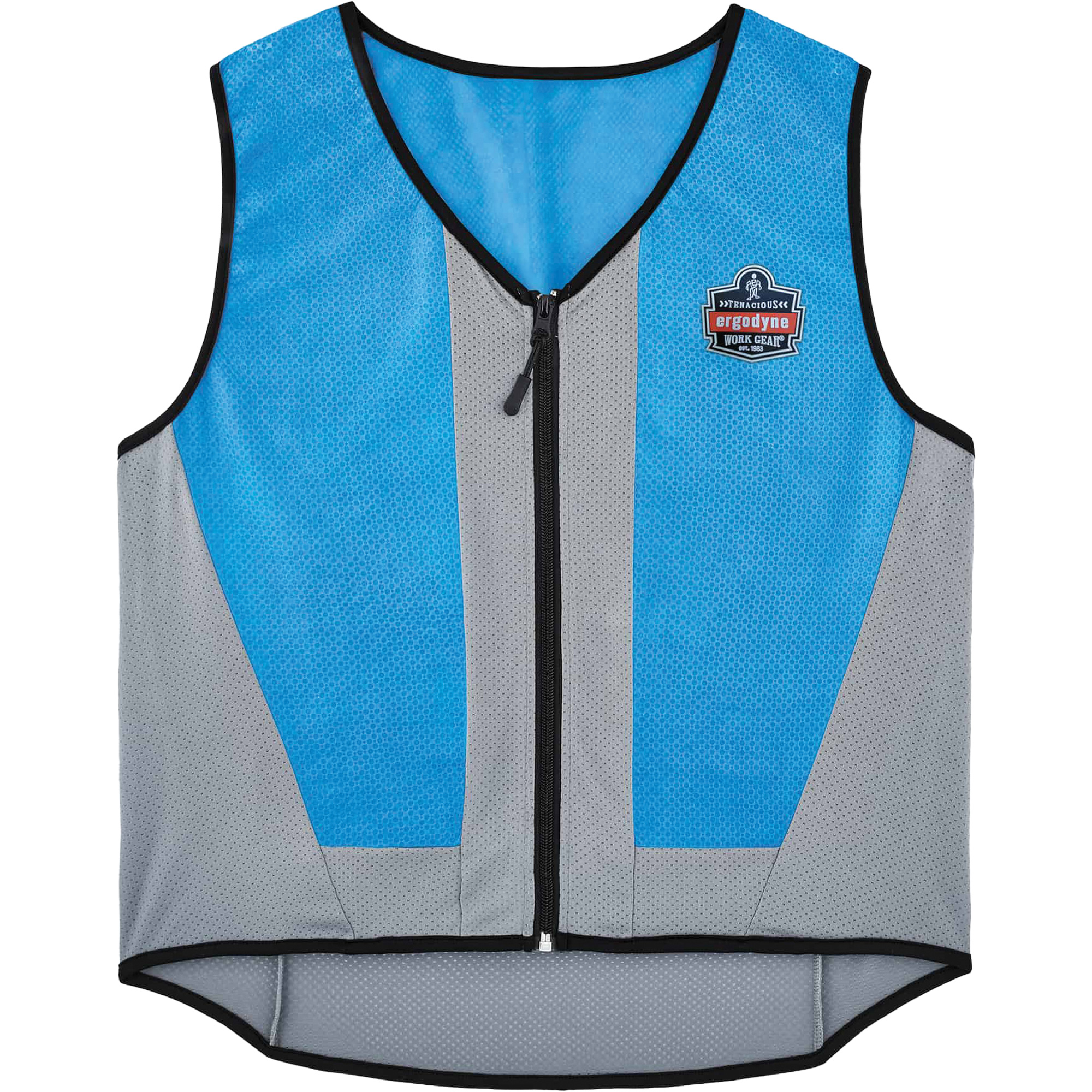 Veste de refroidissement évaporatif Chill-Its 6667 avec fermeture à glissière, 2T-Grand, Bleu