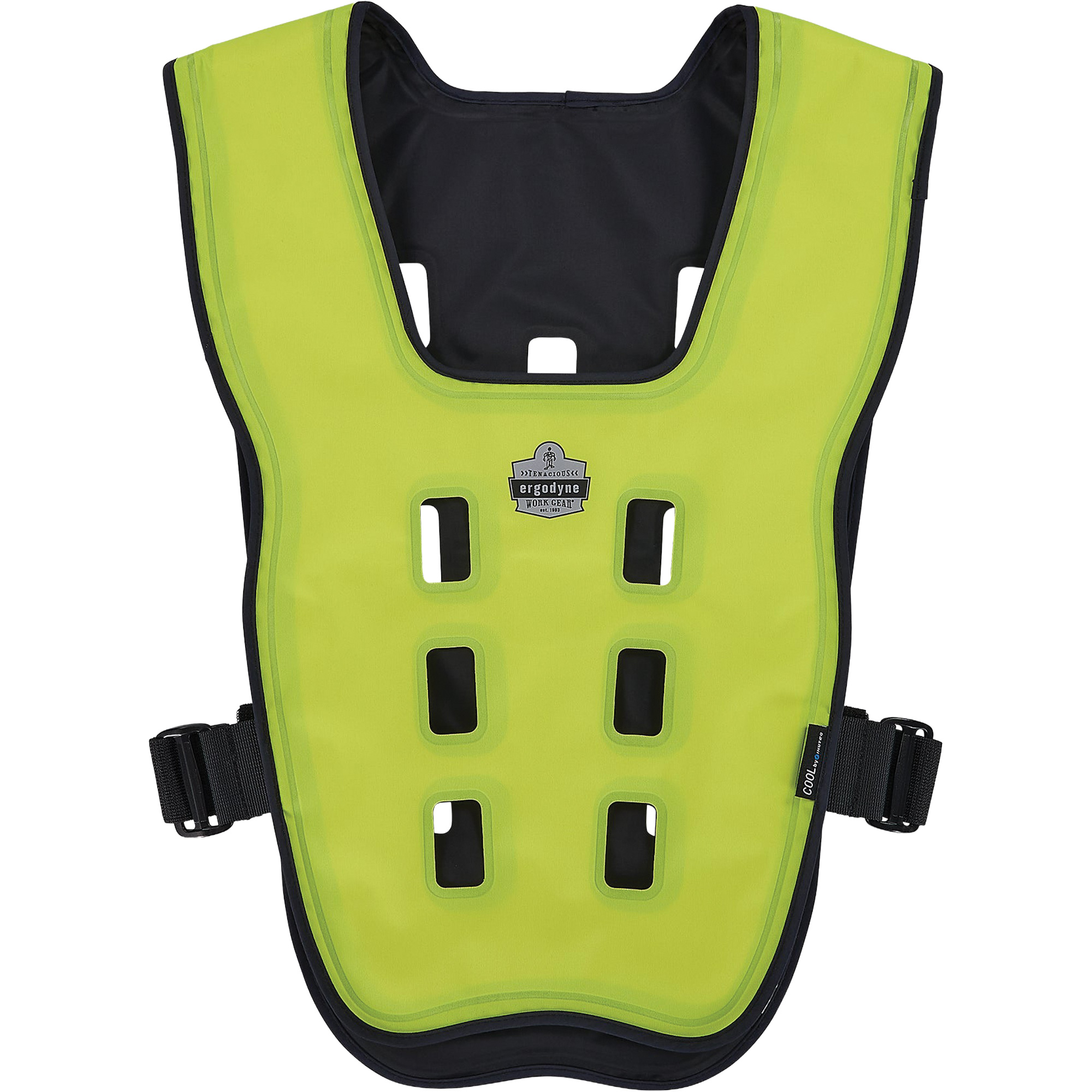 Veste de refroidissement évaporatif Chill-Its 6685 avec fermeture à glissière, T-petit, Jaune lime haute visibilité