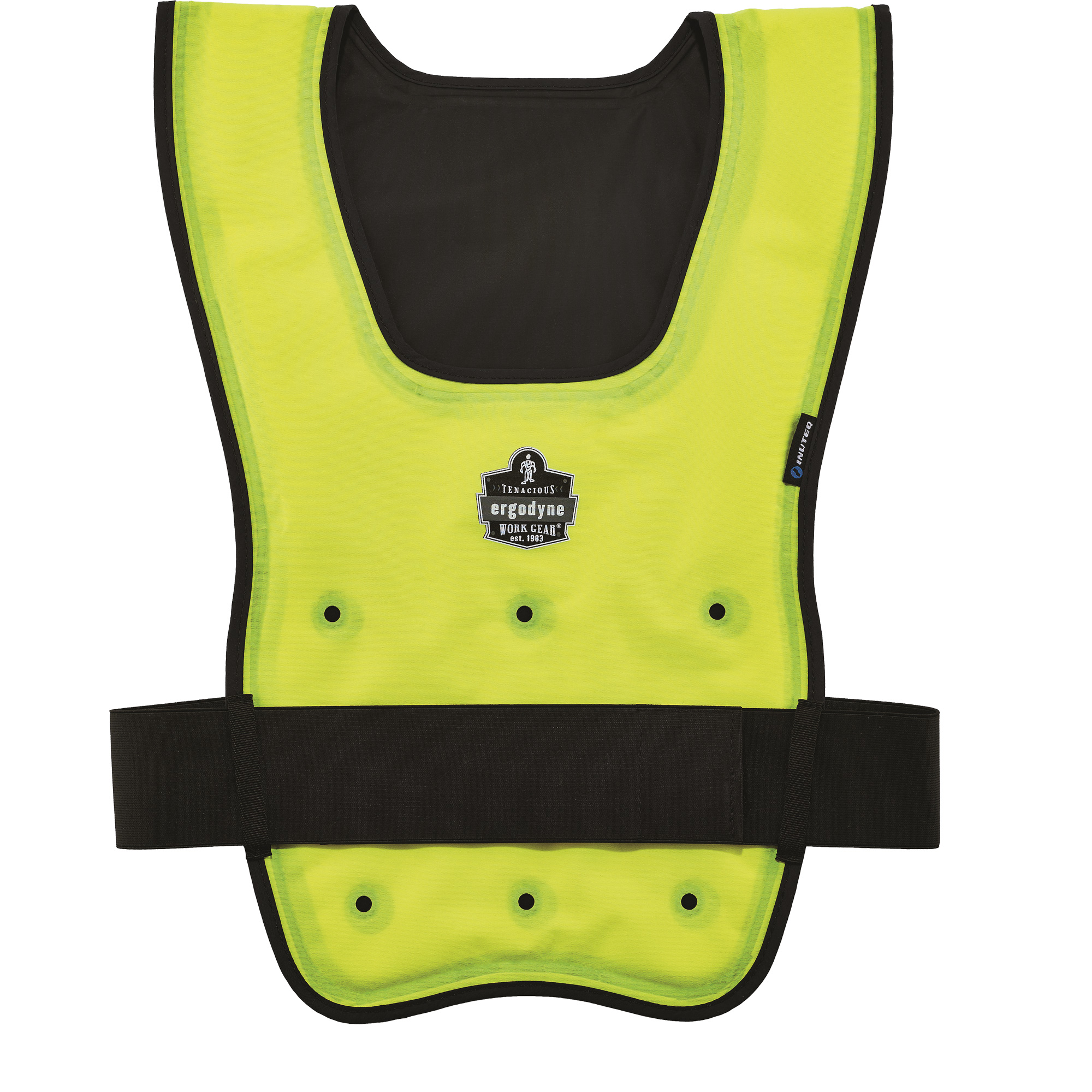 Veste refroidissante à évaporation sèche économique Chill-ItsMD 6687, Petit/Moyen, Jaune lime haute visibilité