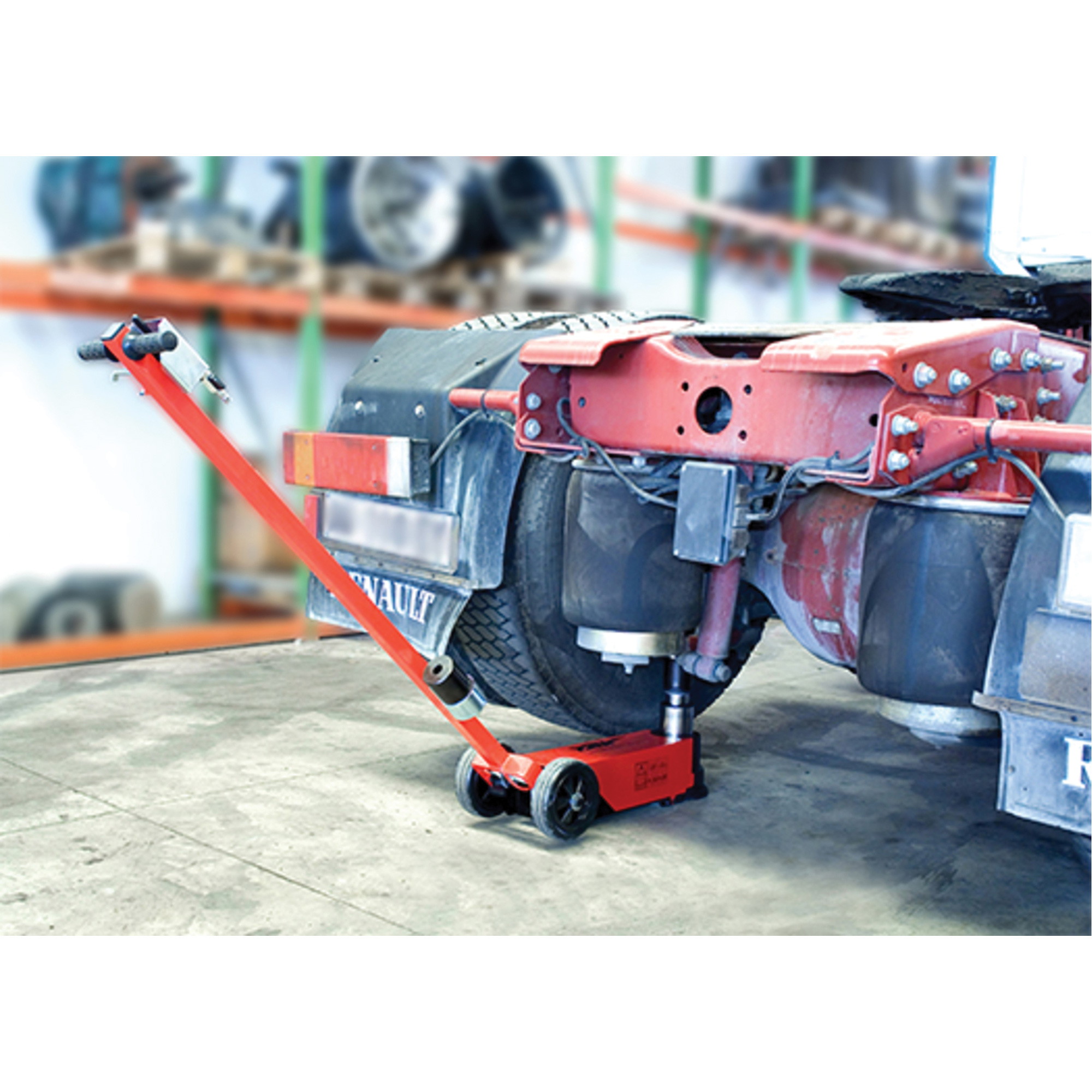 Cric à 2 étapes, 22 tonne(s)/44 tonne(s), Air comprimé/hydraulique – Image 4