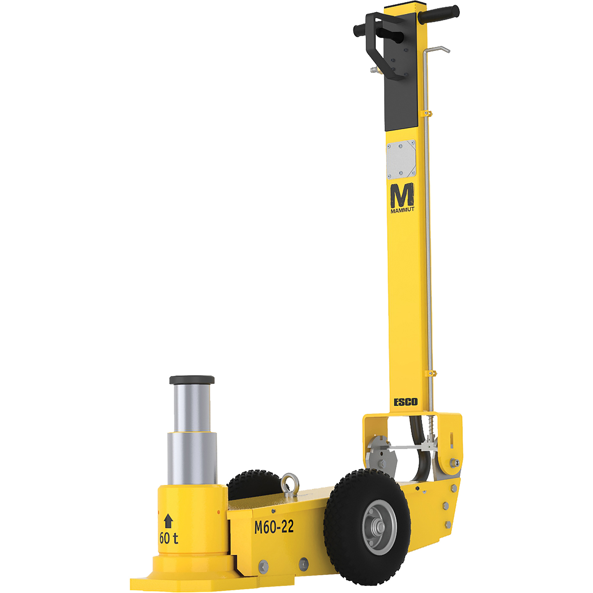 Cric Mammut à 2 étapes, 66 tonnes, Air comprimé/hydraulique