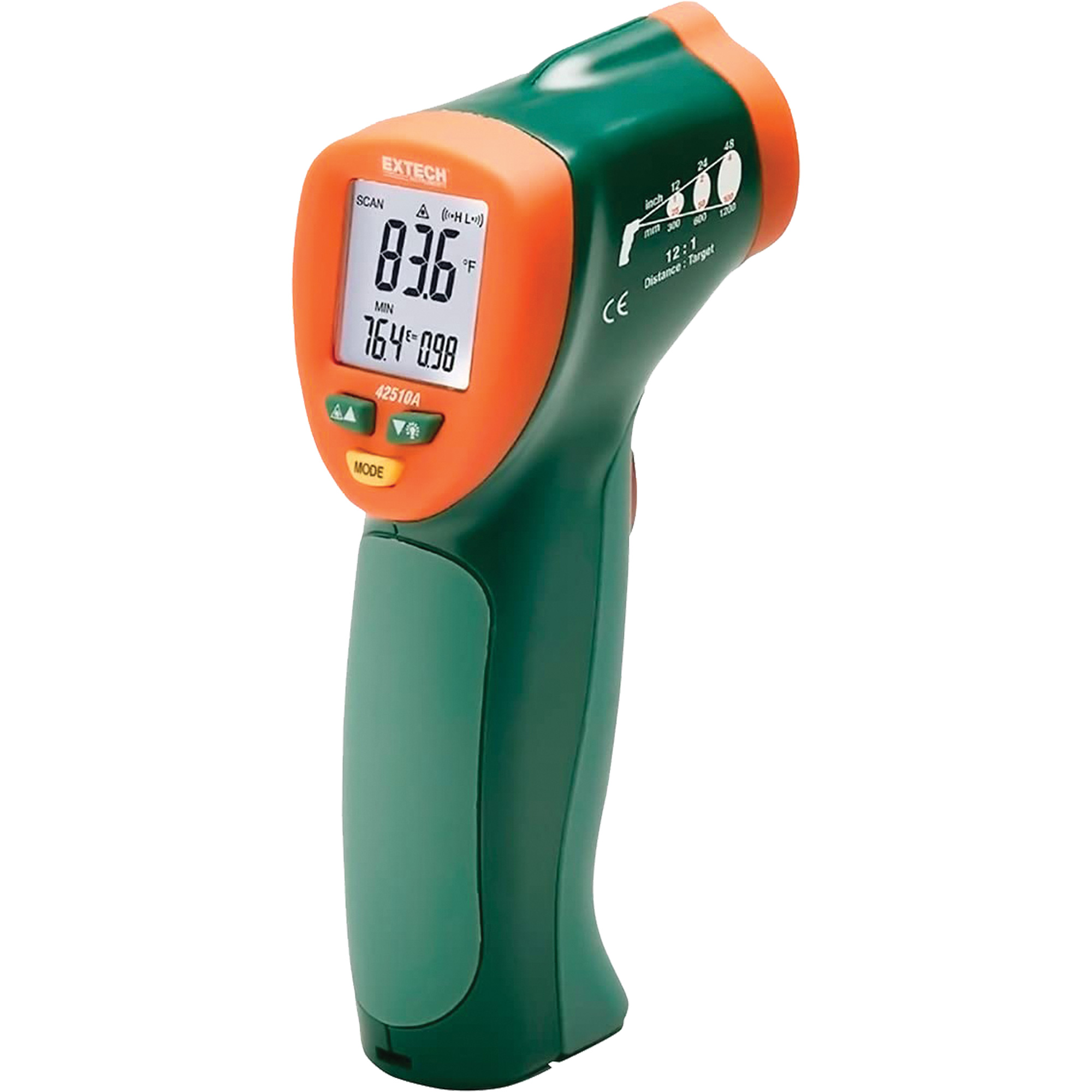 Mini thermomètre à infrarouge à large gamme, Sans contact, Numérique, -25-1200°F (-50-650°C)