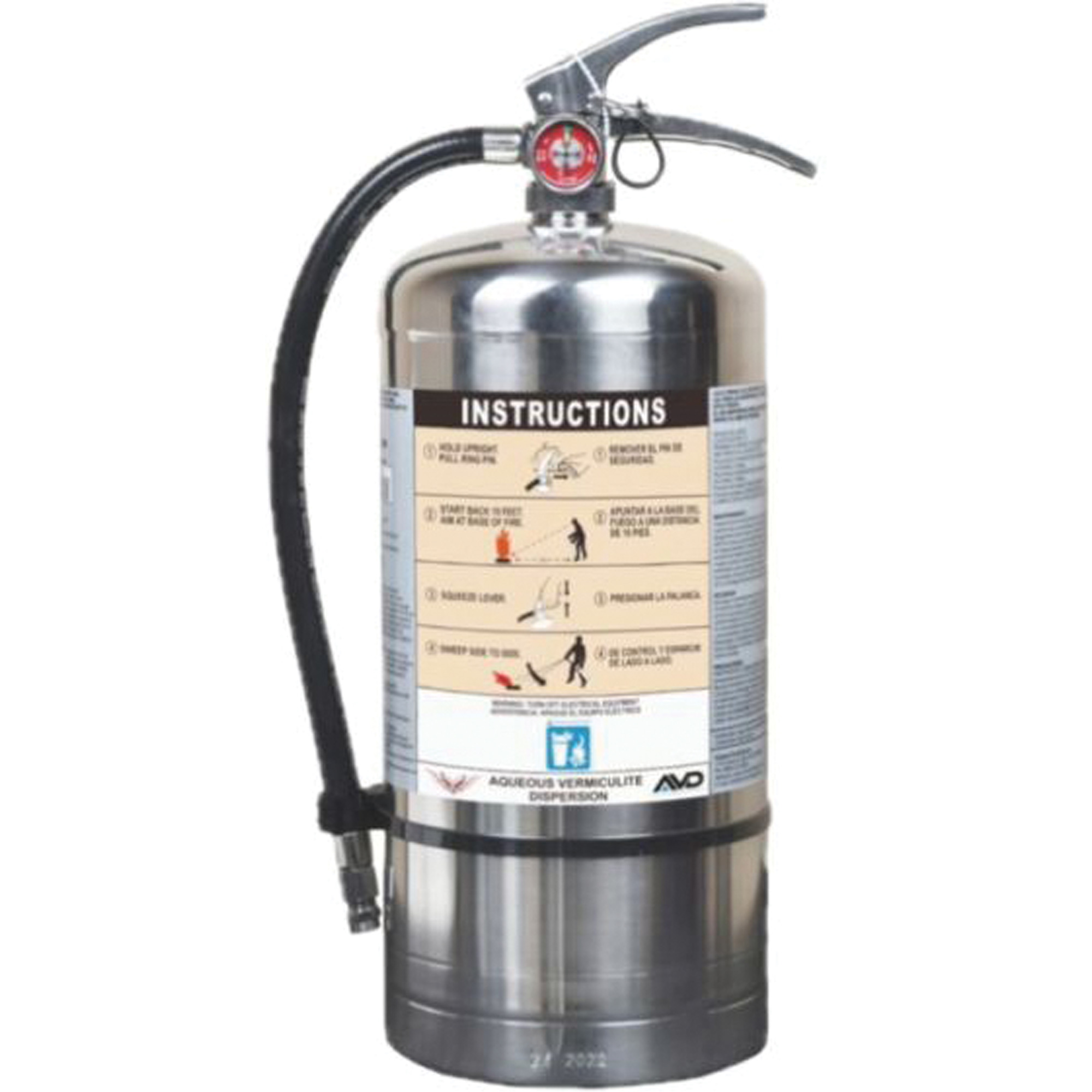Extincteur pour la protection contre l'incendie de pile Lithium-ion, AVD, Capacité 6 L