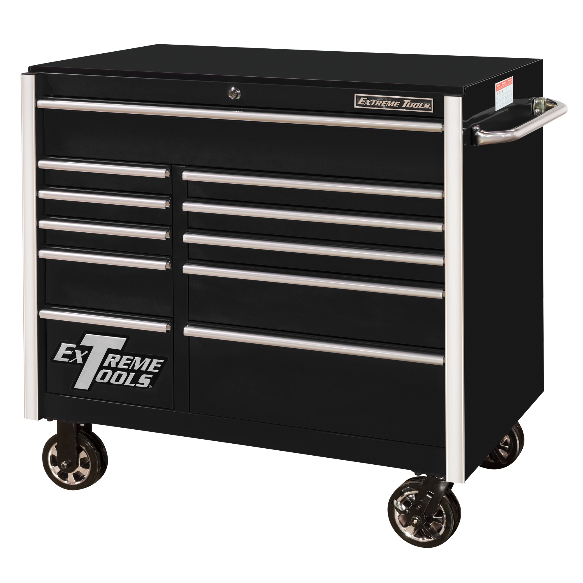 Armoire roulante pour outils série RX, 11 tiroirs, 41-1/2" la x 25-1/2" p x 40-1/2" h, Noir