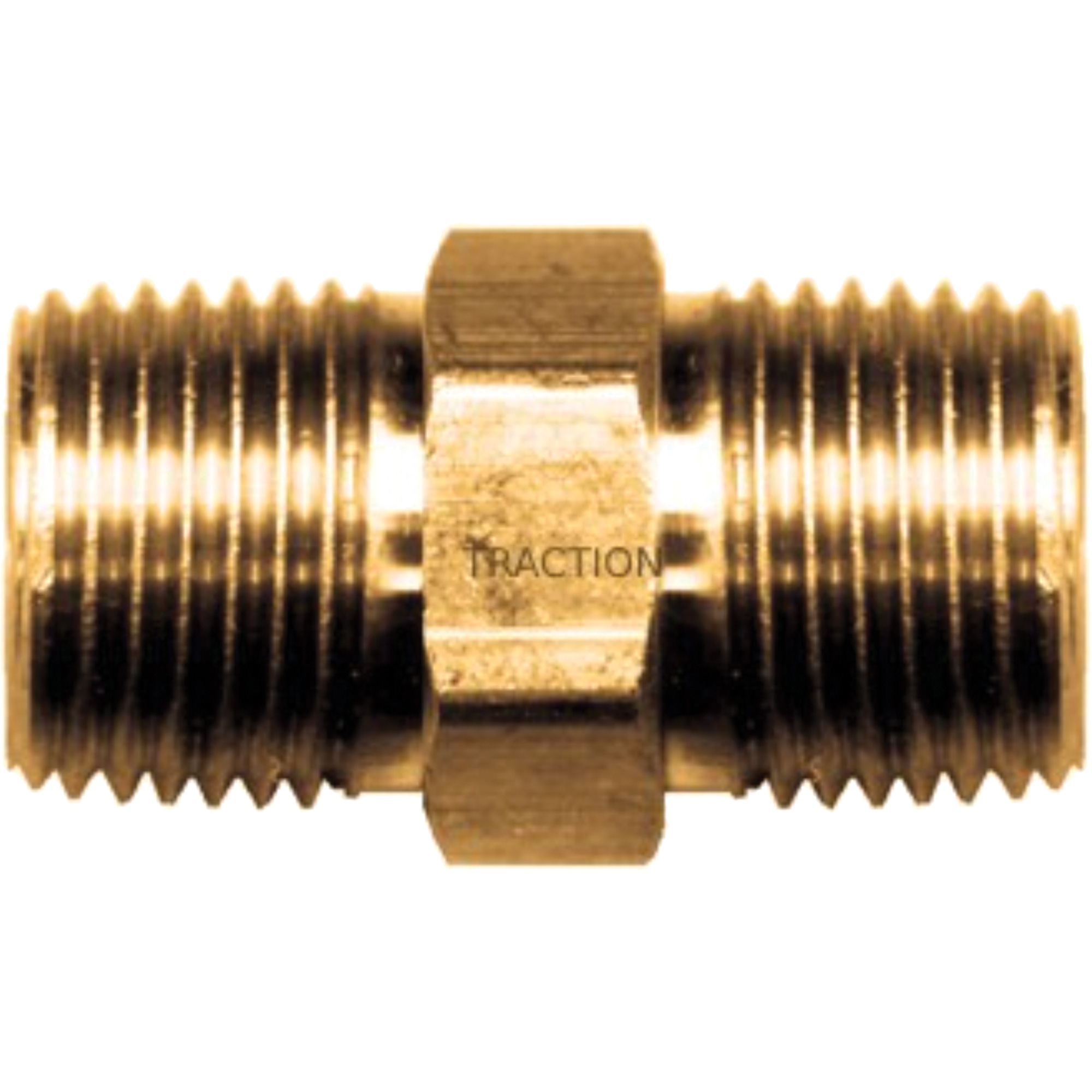 Mamelon hexagonal, Laiton, 3/8" x 1/4", NPT x NPT