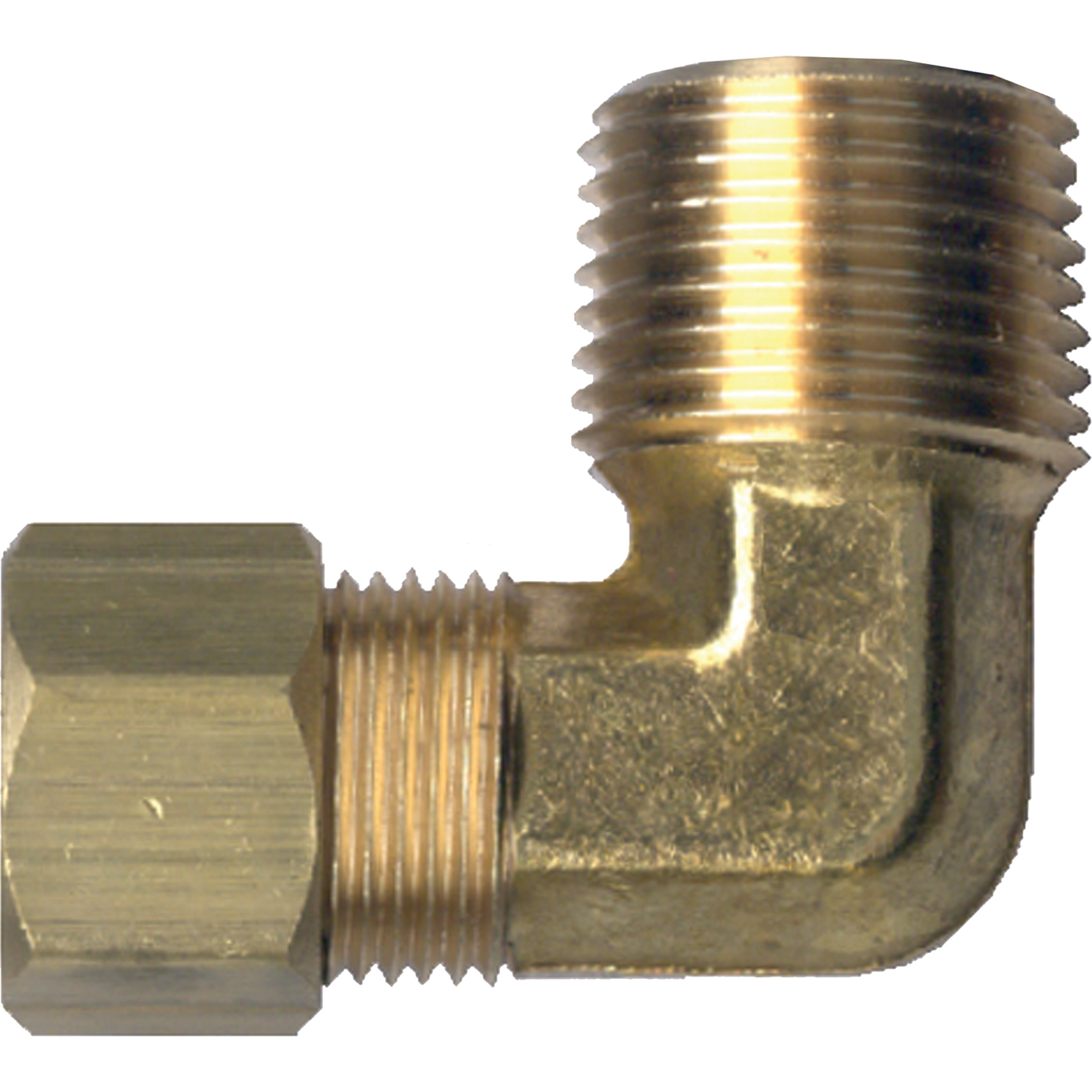 Raccord coudé 90° de tuyau, Tube x mâle tuyau, Laiton, 1/4" x 1/2"