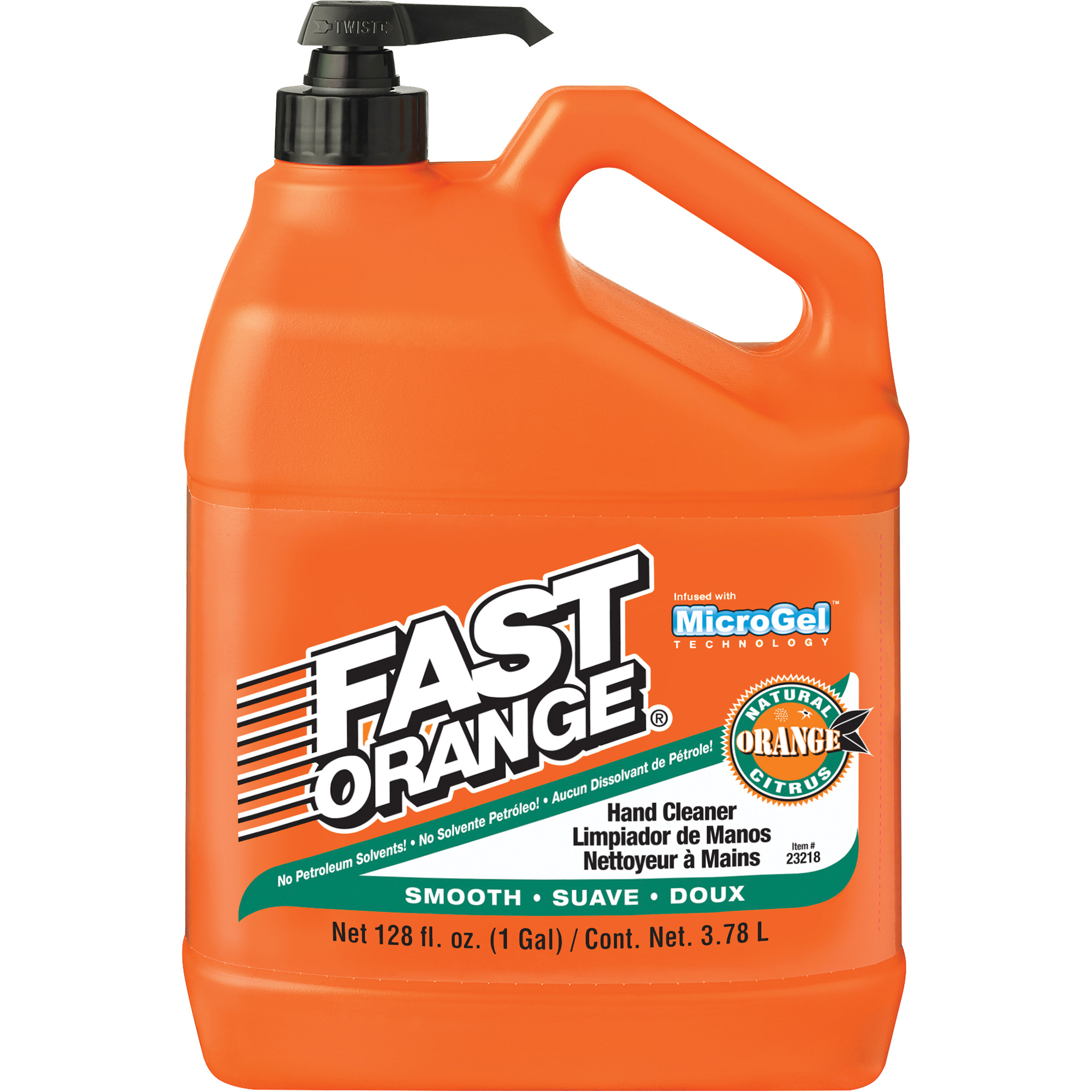 Nettoyant à mains, Lotion, 3,78 L, Bouteille à pompe, Orange