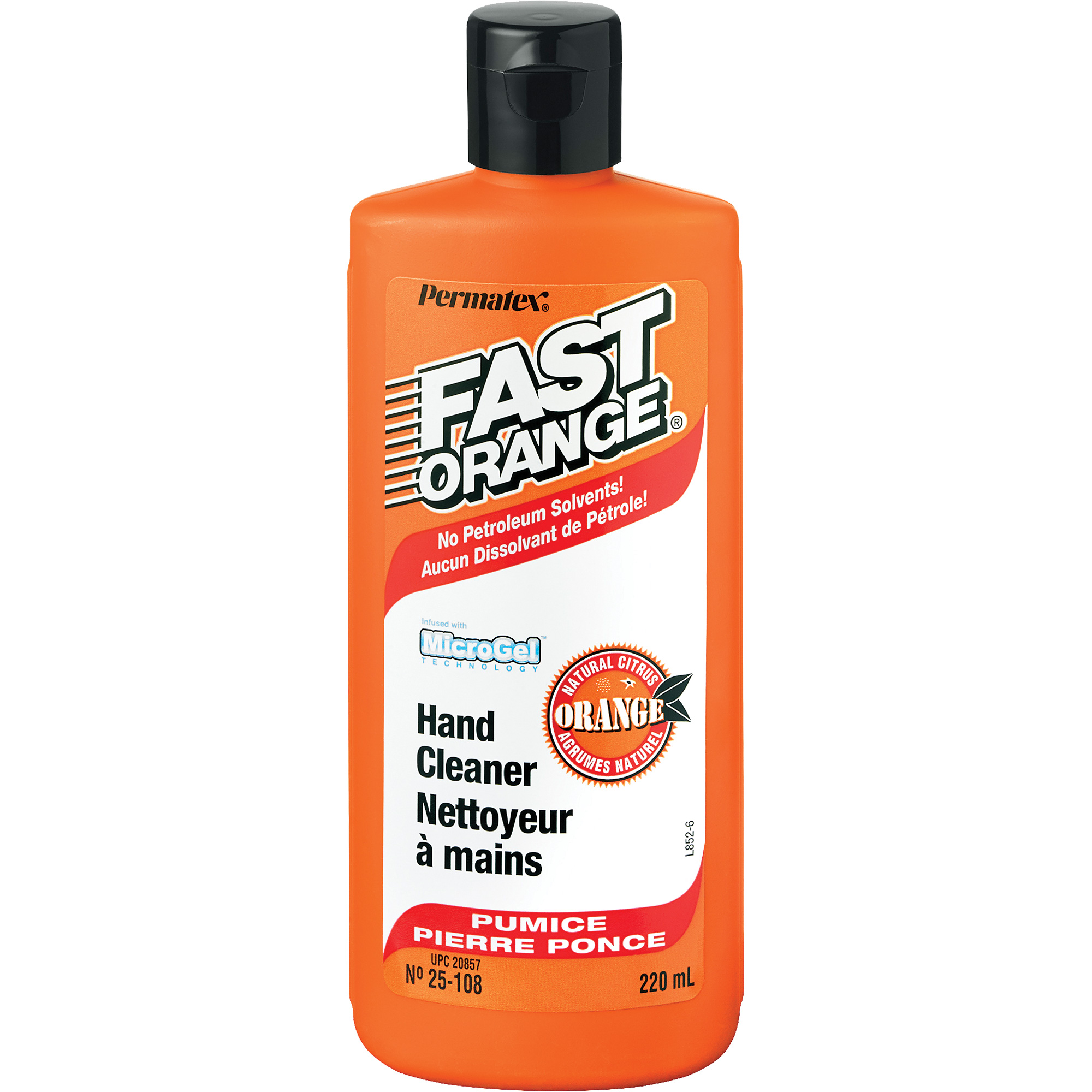 Nettoyant à mains, Pierre ponce, 220 ml, Bouteille, Orange