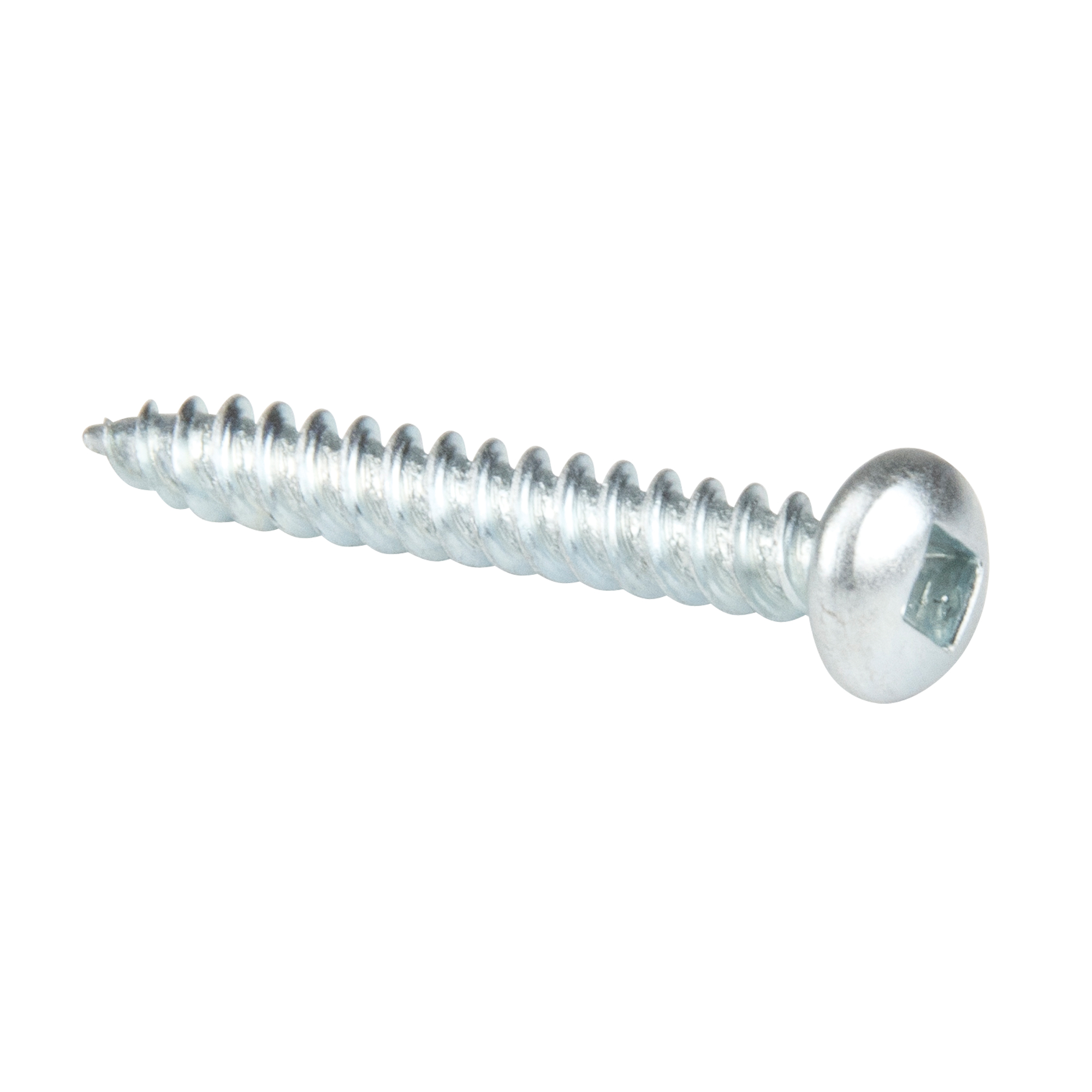 Vis taraudeuse à tête cylindrique, #8 x 1-1/4" lo, Zingué