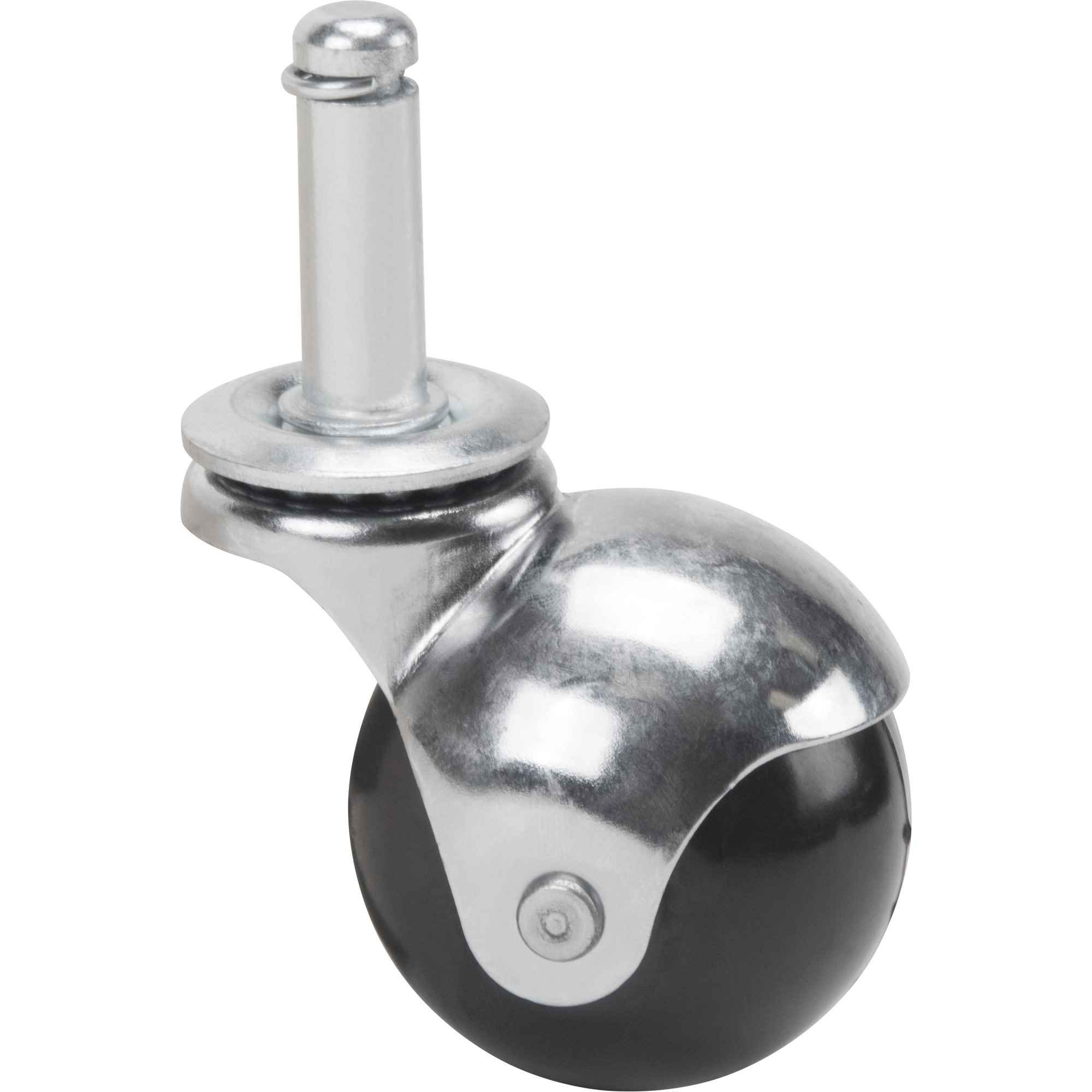 Roulette zinguée, Pivotant avec frein, Diamètre 2" (50,8 mm), Capacité 200 lb (91 kg)