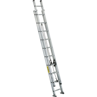 Échelles à coulisse industrielles & robustes (série 3200D), Cap 300 lb, 17' h, Calibre 1A