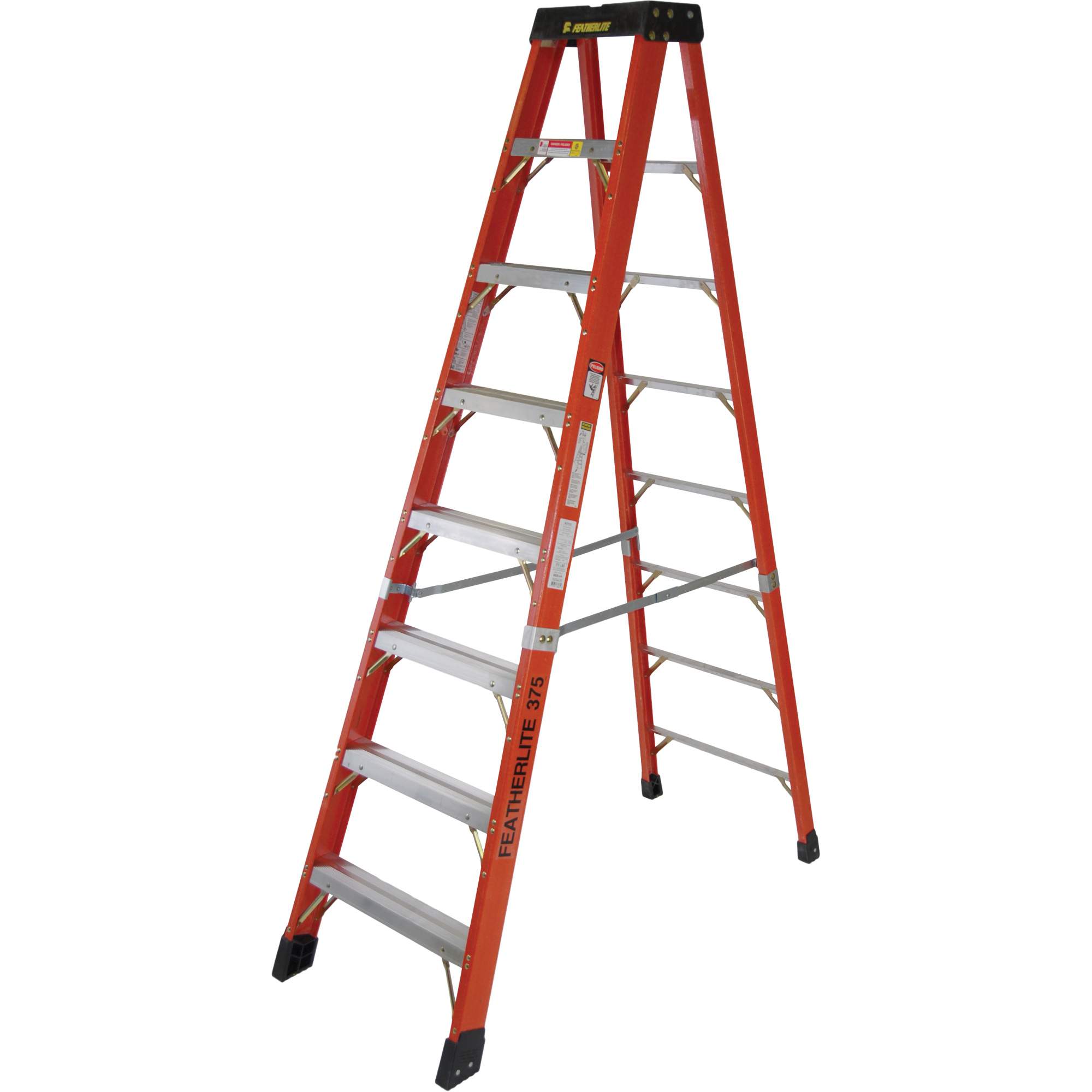 Escabeaux industriels extra robustes (série 6800 AA), 8', Fibre de verre, Capacité 375 lb, Type 1AA