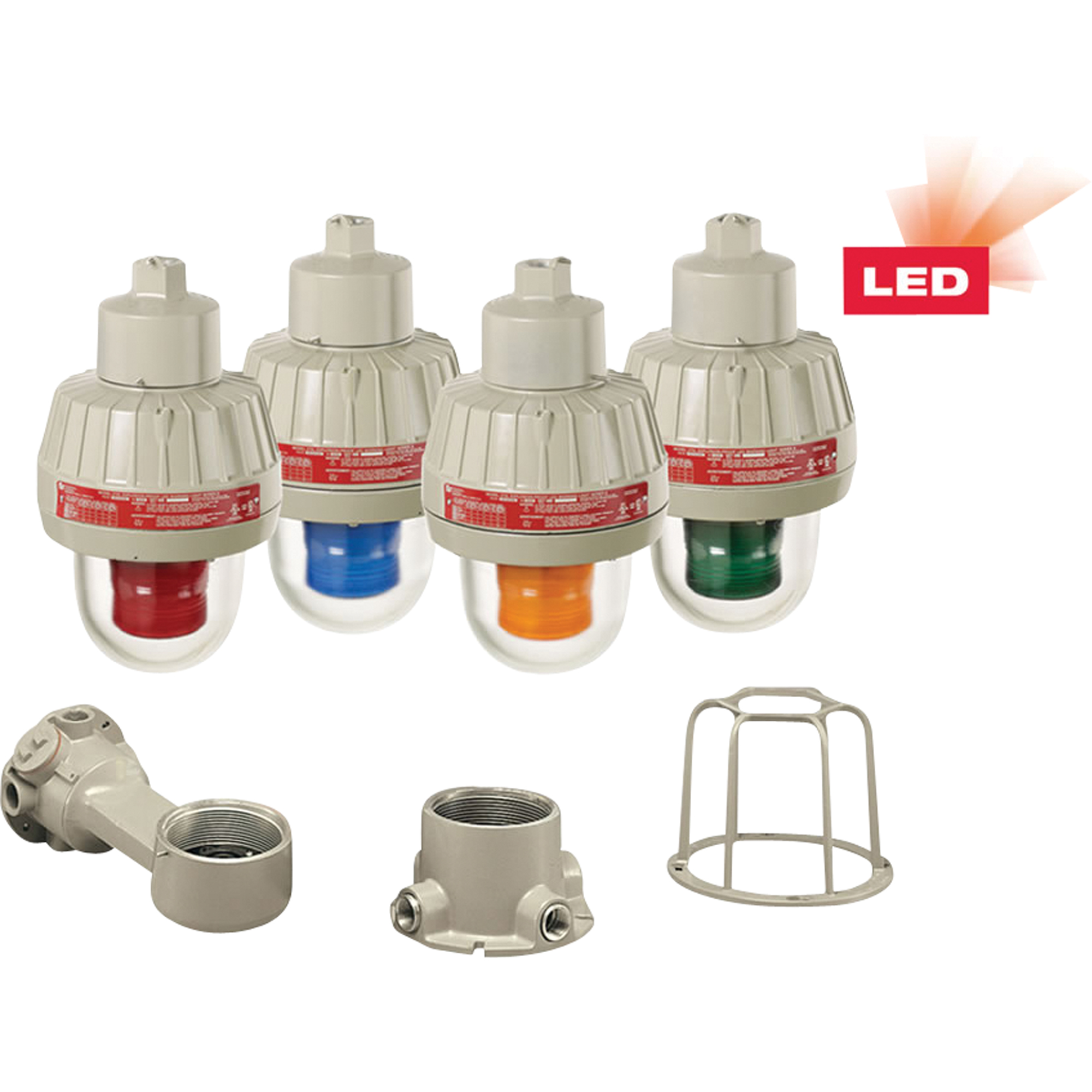 Lumières d'avertissement DEL antidéflagrantes avec technologie XLTMC, Continu/Clignotement, Ambrée