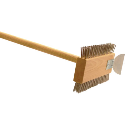Brosse à gril commerciale double face, Acier inoxydable, Longueur 30"