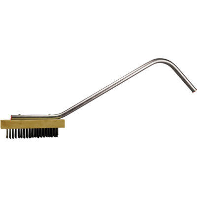 Brosse à rôtissoire à manche incurvé, Acier au carbone, Longueur 24"