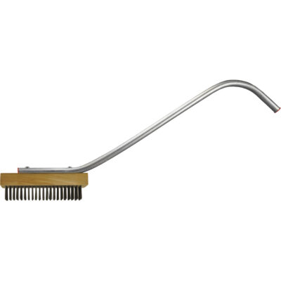 Brosse à rôtissoire à manche incurvé, Fil en acier plat, Longueur 24"