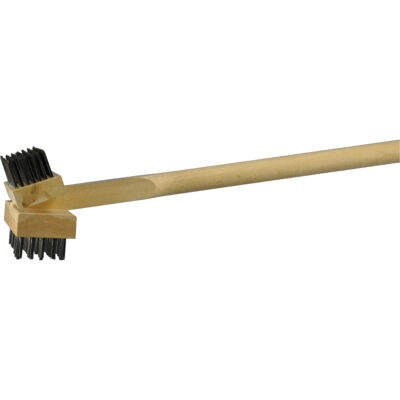 Brosse commerciale double face pour rôtissoire et gril, Acier au carbone/Fil en acier plat, Longueur 30"