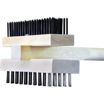 Brosse commerciale double face pour rôtissoire et gril, Acier au carbone/Fil en acier plat, Longueur 48"