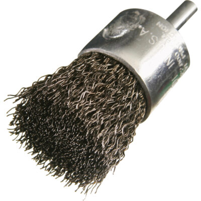 Brosse montées à fils crêpés, 1/2", Fils 0,005", Tige 1/4"