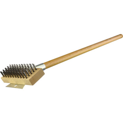 Brosse ultime pour gril et four, Fil en acier plat, Longueur 30"