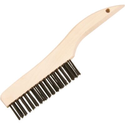 Brosses de nettoyage à manche en patin, Acier, 4 x 16 rangs de fils, Longueur 10"