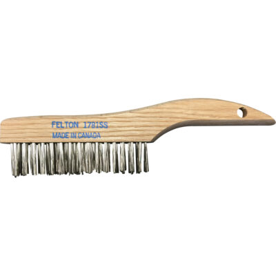 Brosses de nettoyage à manche en patin, Acier inoxydable, 4 x 16 rangs de fils, Longueur 10"