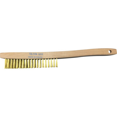 Brosses de nettoyage à manche recourbé, Laiton, 4 x 19 rangs de fils, Longueur 14"