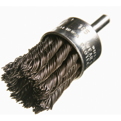 Brosses montées à fils noués, 1" dia., dia. Des fils 0,012", Tige 1/4"