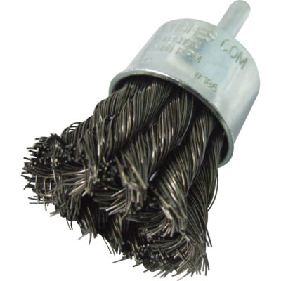 Brosses montées à fils noués, 1" dia., dia. Des fils 0,014", Tige 1/4"