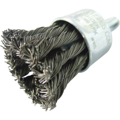 Brosses montées à fils noués, 1" dia., dia. Des fils 0,020", Tige 1/4"