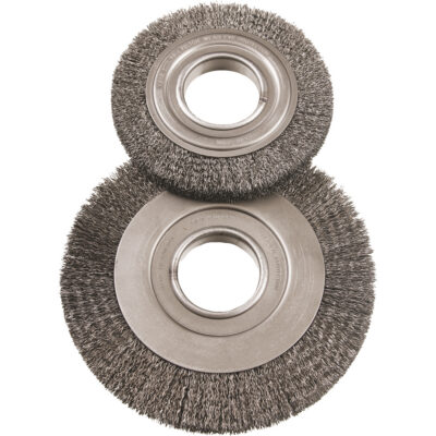 Brosses rotatives grand format 6", 6" dia., Fils 0,012", Arbre 2"