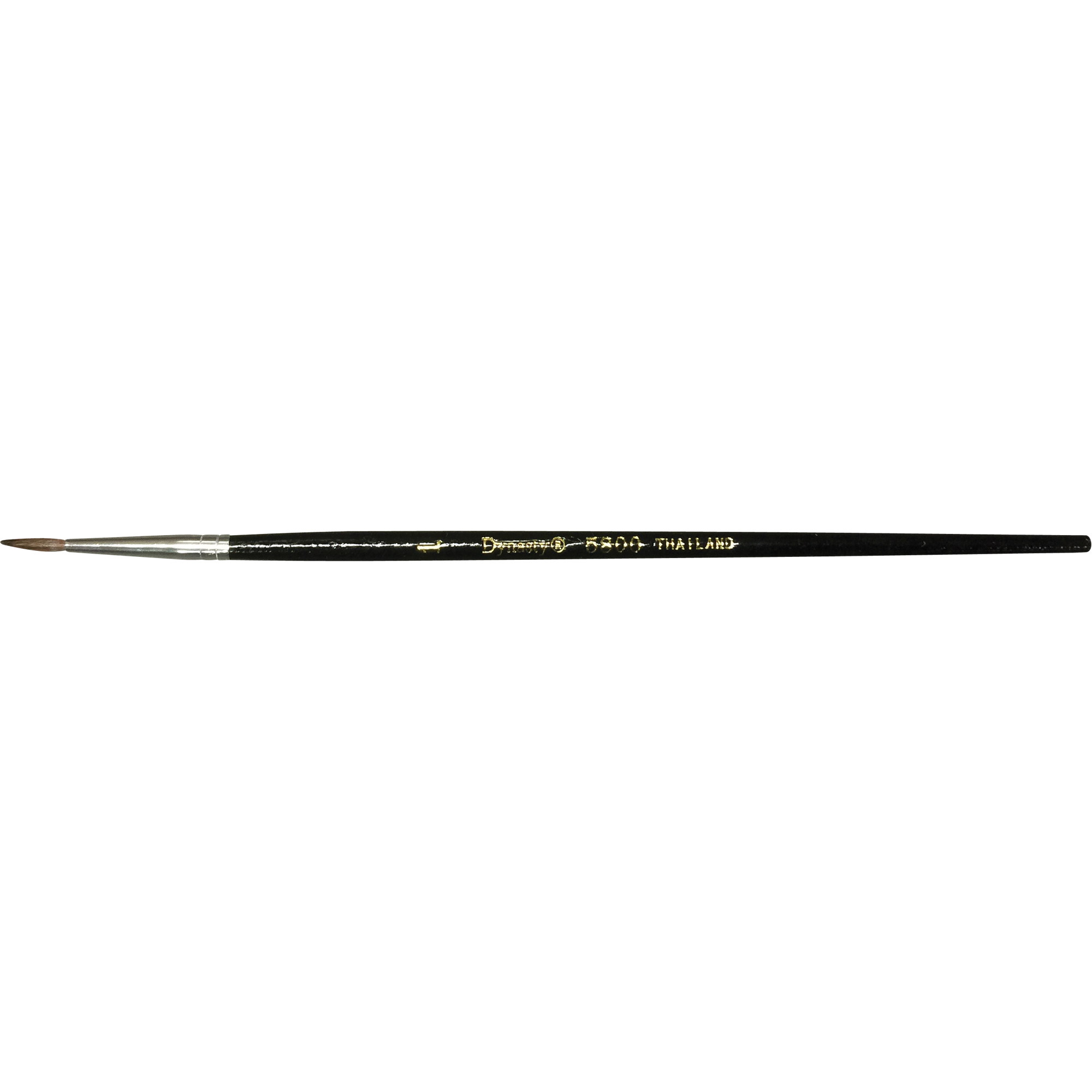 Pinceau pointu à soies noires pour artiste, Largeur de la brosse de 1,7 mm, Soie de chameau, Manche à Bois