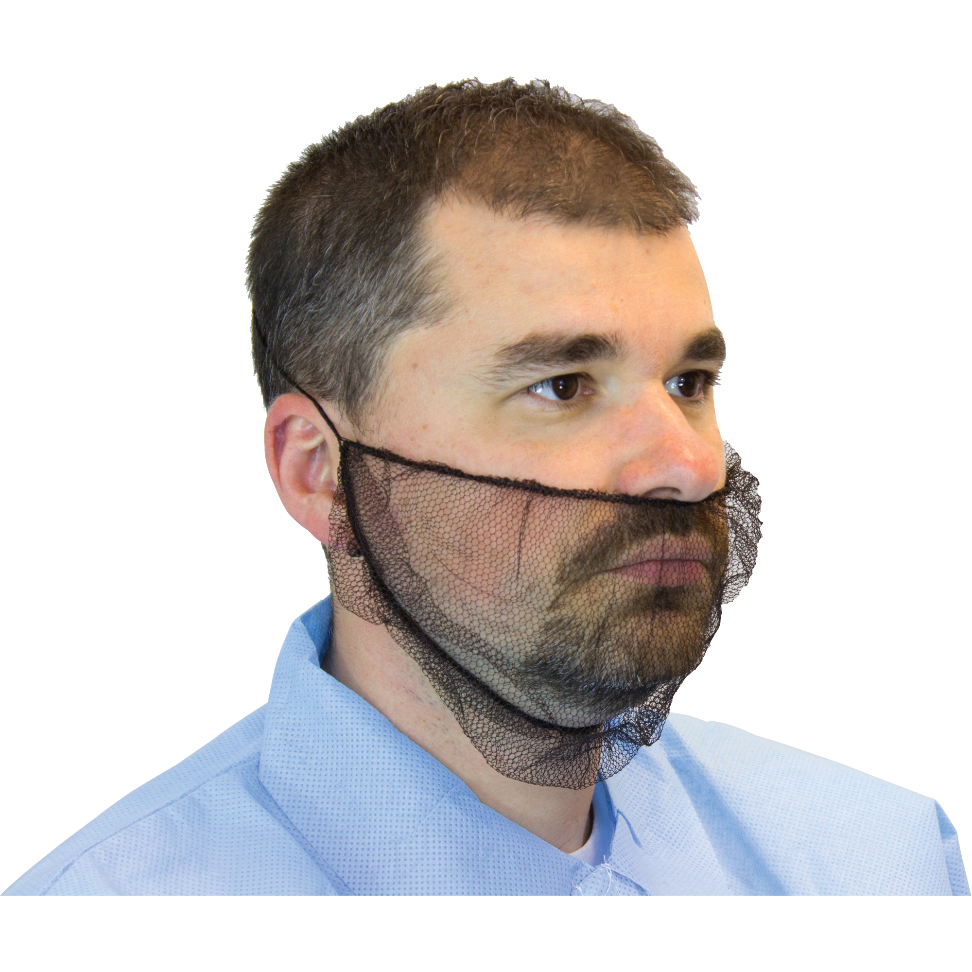 Filets à barbe en maille, Polyester, Brun