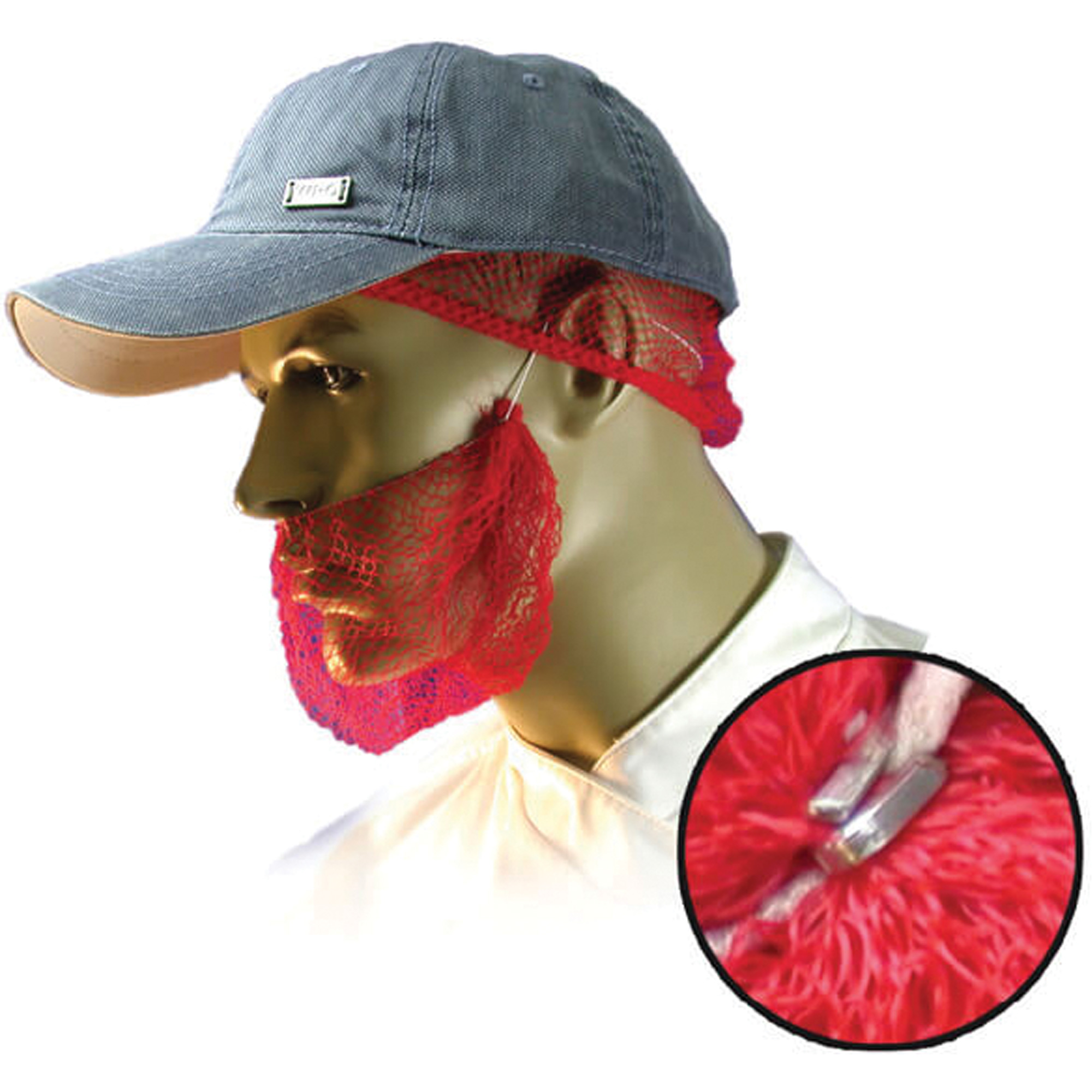 Filets à barbe jetables, Polypropylène, Rouge
